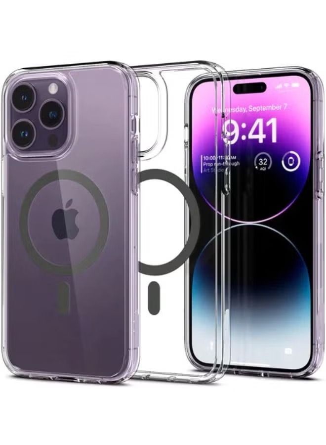 Zaboon Magnetic Translucent Hard Frost Cover For iPhone 14 pro Case with MagSafe Matte Clear - Image 2
