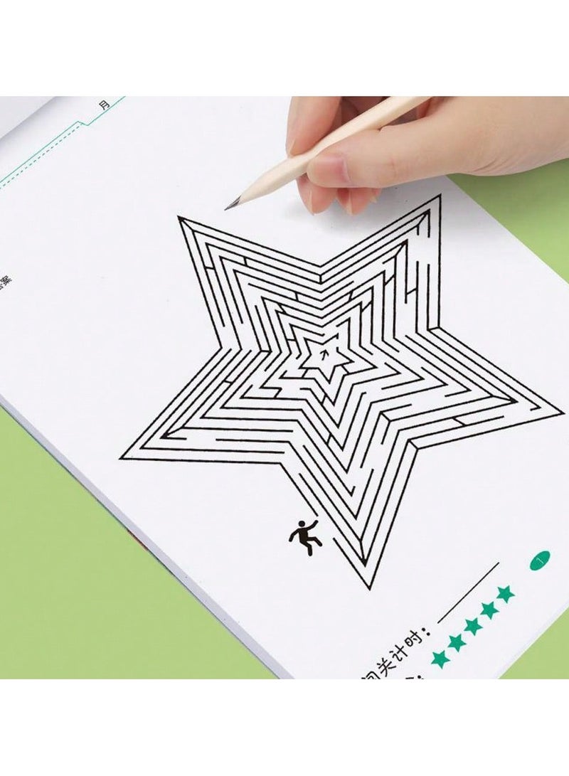 Montessori Maze Puzzle Book, Enhances Logical Thinking and Brain Activity, Suitable for Offices, Schools & Leisure Time, Perfect Birthday & New Year Gift, 64 Pages, Senior Edition - Image 1