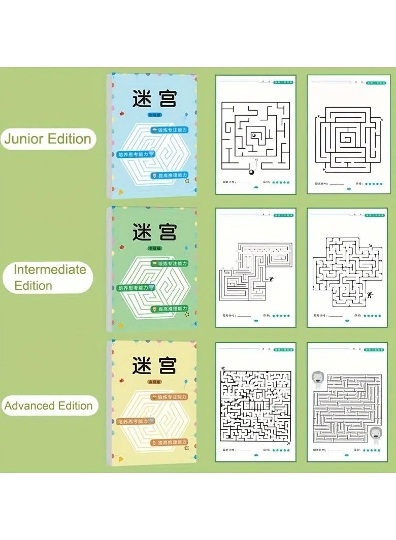 Montessori Maze Puzzle Book, Enhances Logical Thinking and Brain Activity, Suitable for Offices, Schools & Leisure Time, Perfect Birthday & New Year Gift, 64 Pages, Senior Edition - Image 3