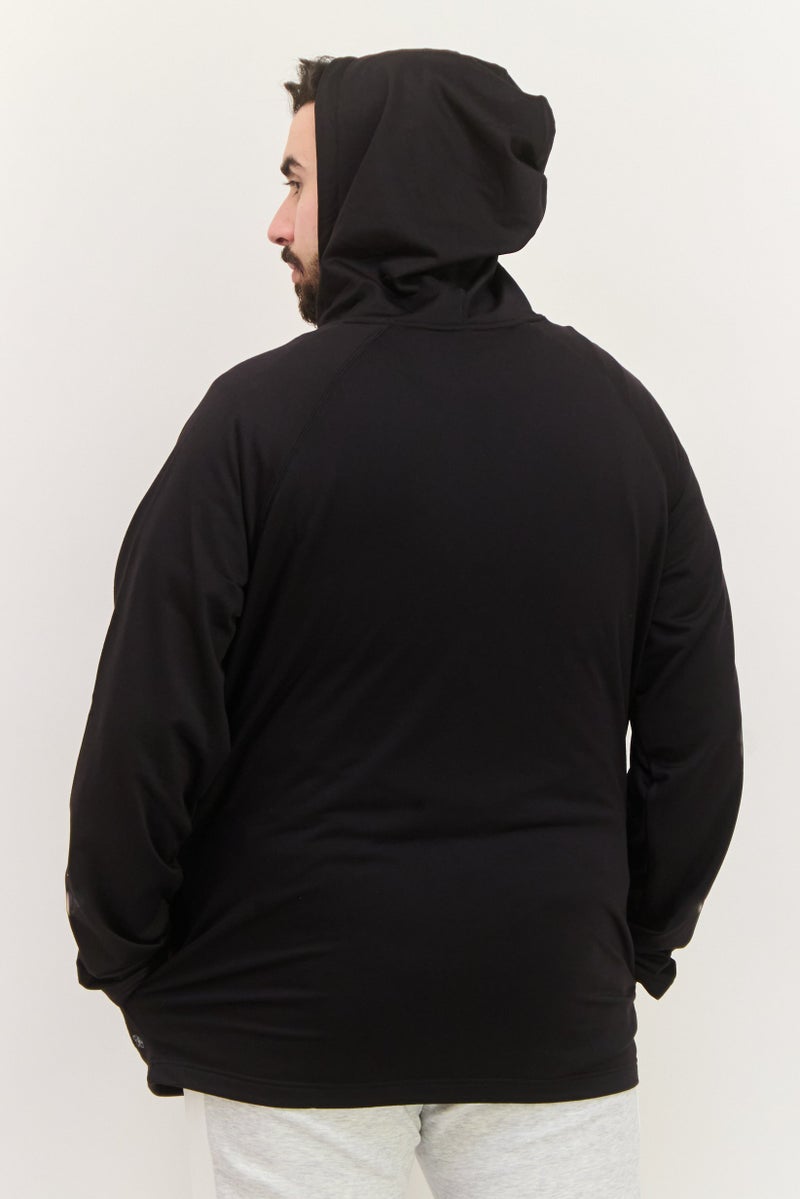 Gaiam Men Slim Fit Long Sleeve Training Hoodies, Black - Image 3