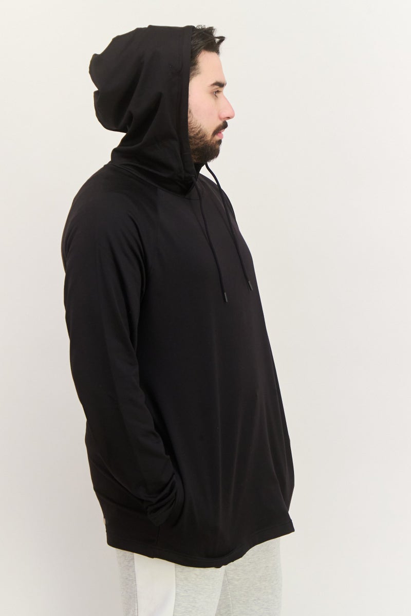 Gaiam Men Slim Fit Long Sleeve Training Hoodies, Black - Image 2