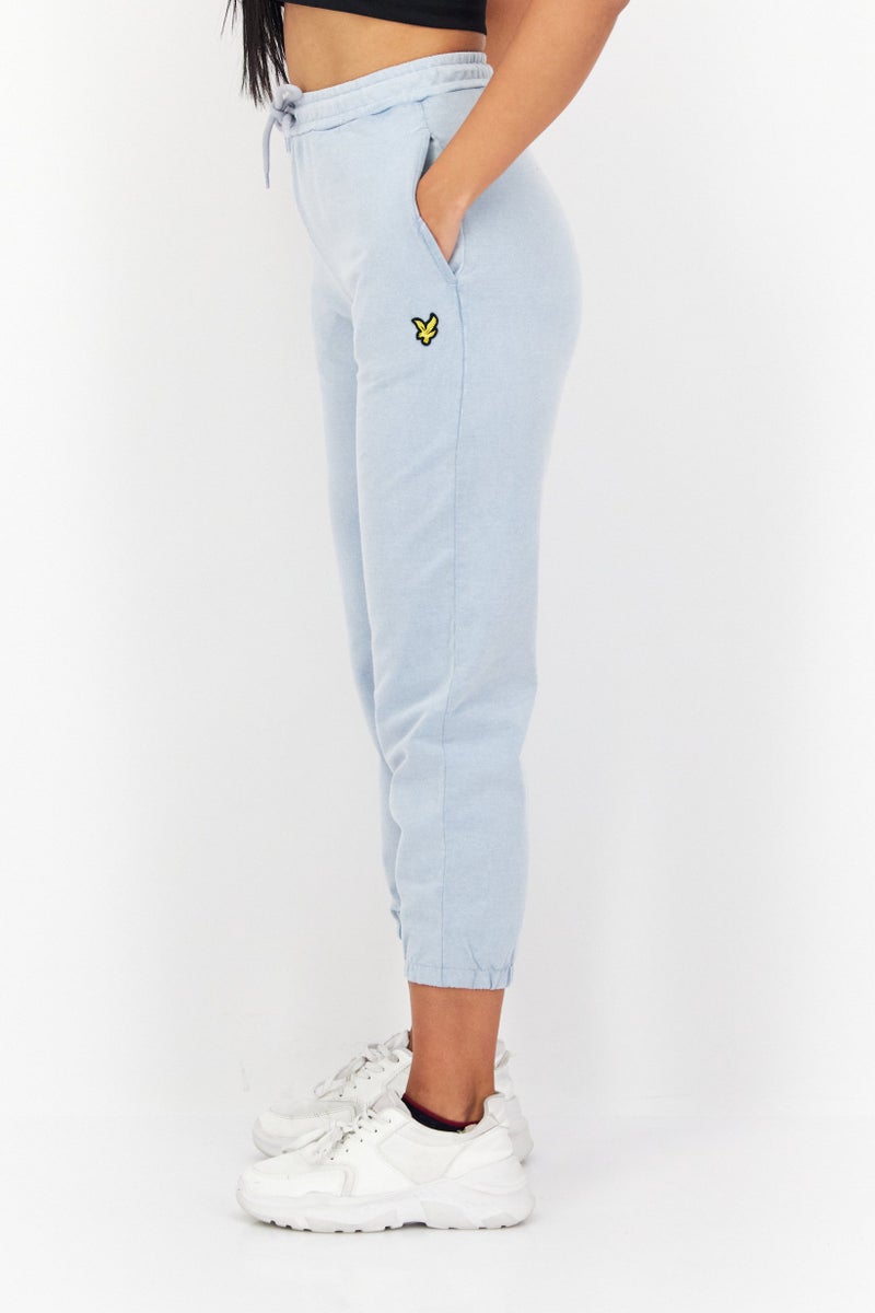 Lyle & Scott Women Regular Fit Brand Logo Sweatpants, Light Blue - Image 2