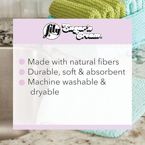 Lily Sugar'n Cream Cotton Cone Yarn, 14 oz, Key Lime Pie Ombre, 1 Cone - Image 4