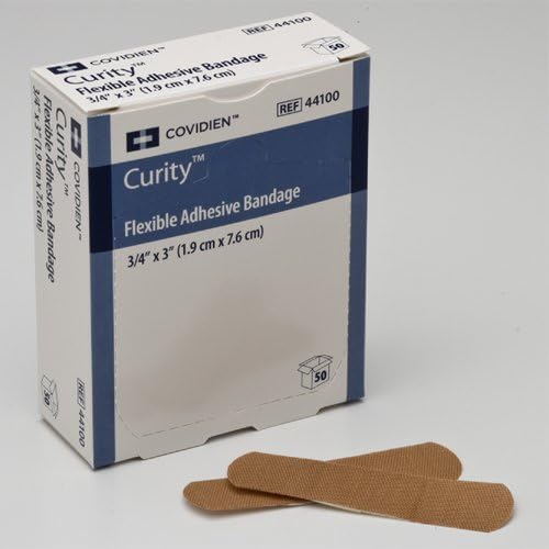 Curity Tan Fabric Adhesive Bandage Sterile 1 X 114 Inch 50 per Box
