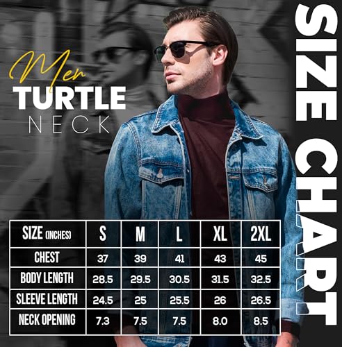 Utopia Wear Turtleneck Men Slim Fit UPF 50+ Lightweight Pullover Sweater Long Sleeves Top, Medium, Berry - Image 2
