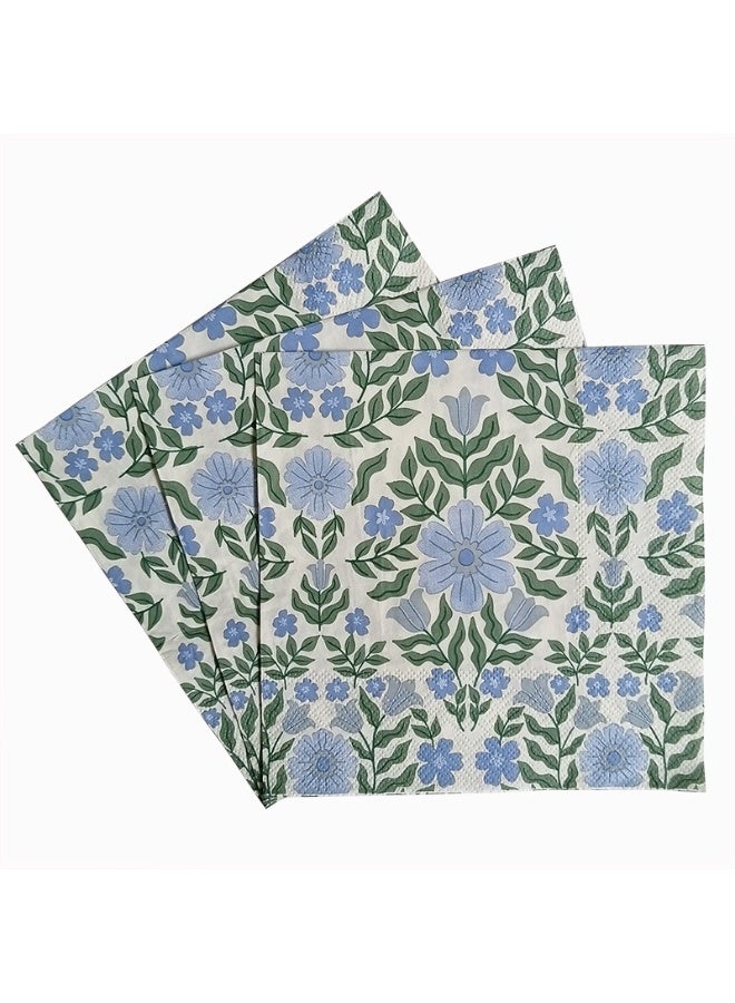 YOLOLAND 40 Pcs Vintage Wildflower Napkins Double Layer Wild Flowers Disposable Floral Paper Dessert Napkin for Spring Summer Birthday Party Supplies Decor - Image 5