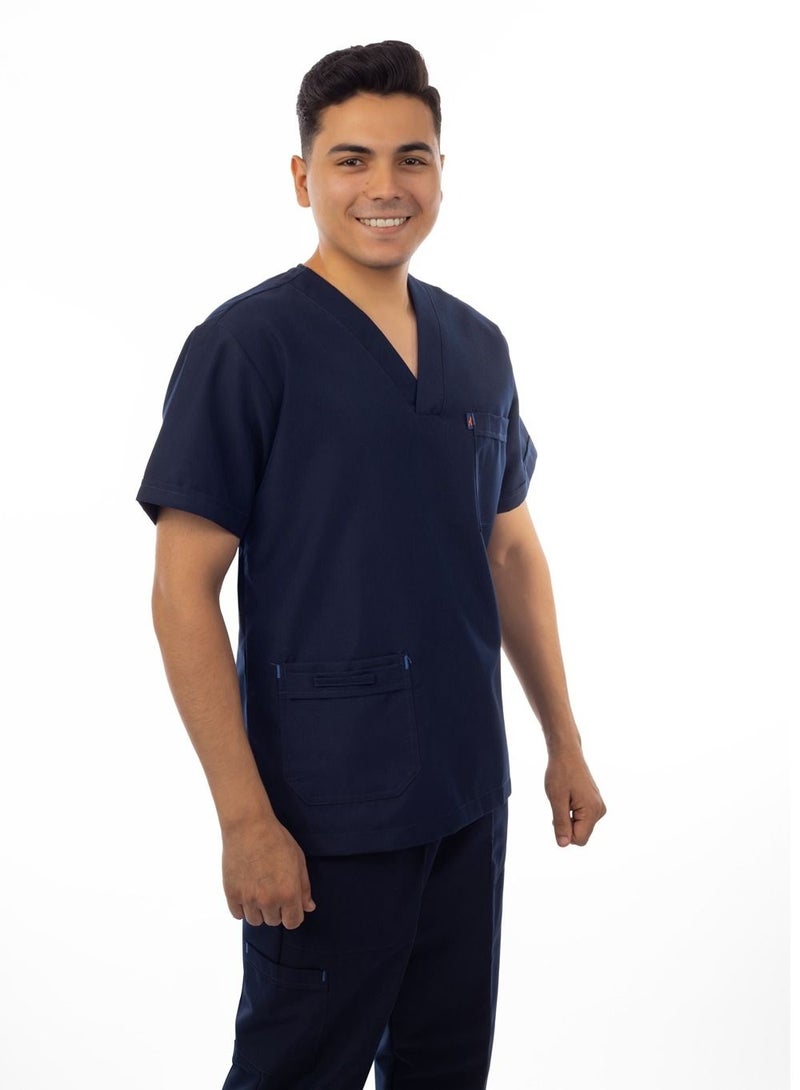 APEX Dark Blue Classic Male Scrub - Image 4