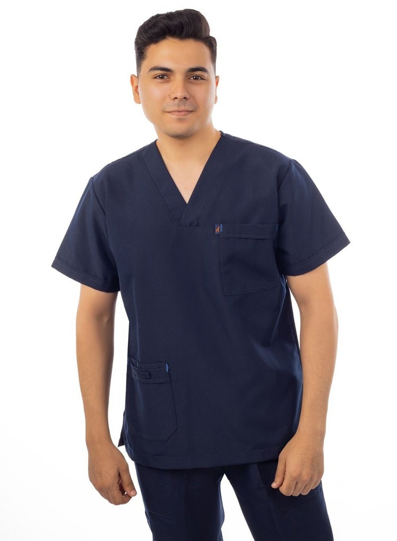 APEX Dark Blue Classic Male Scrub - Image 2