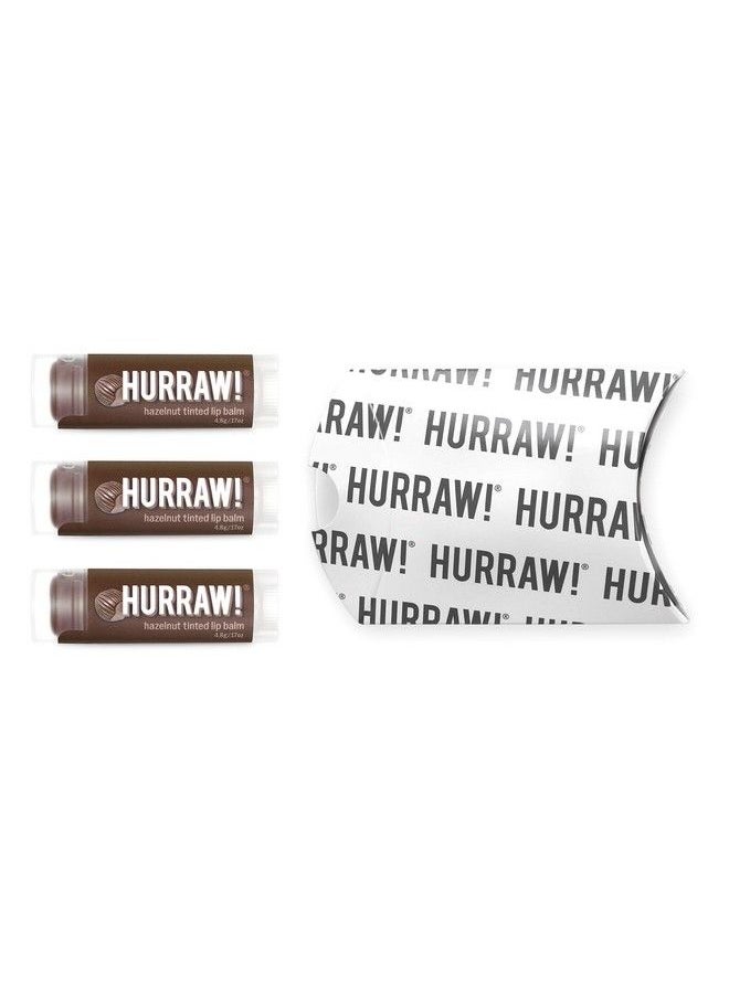 Hurraw! Hazelnut Tinted Lip Balm 3 Pack: (Sheer Brown Tint) Organic Certified Vegan Cruelty and Gluten Free NonGMO 100% Natural Ingredients Bee Shea Soy and Palm Free Made in USA  - Image 3