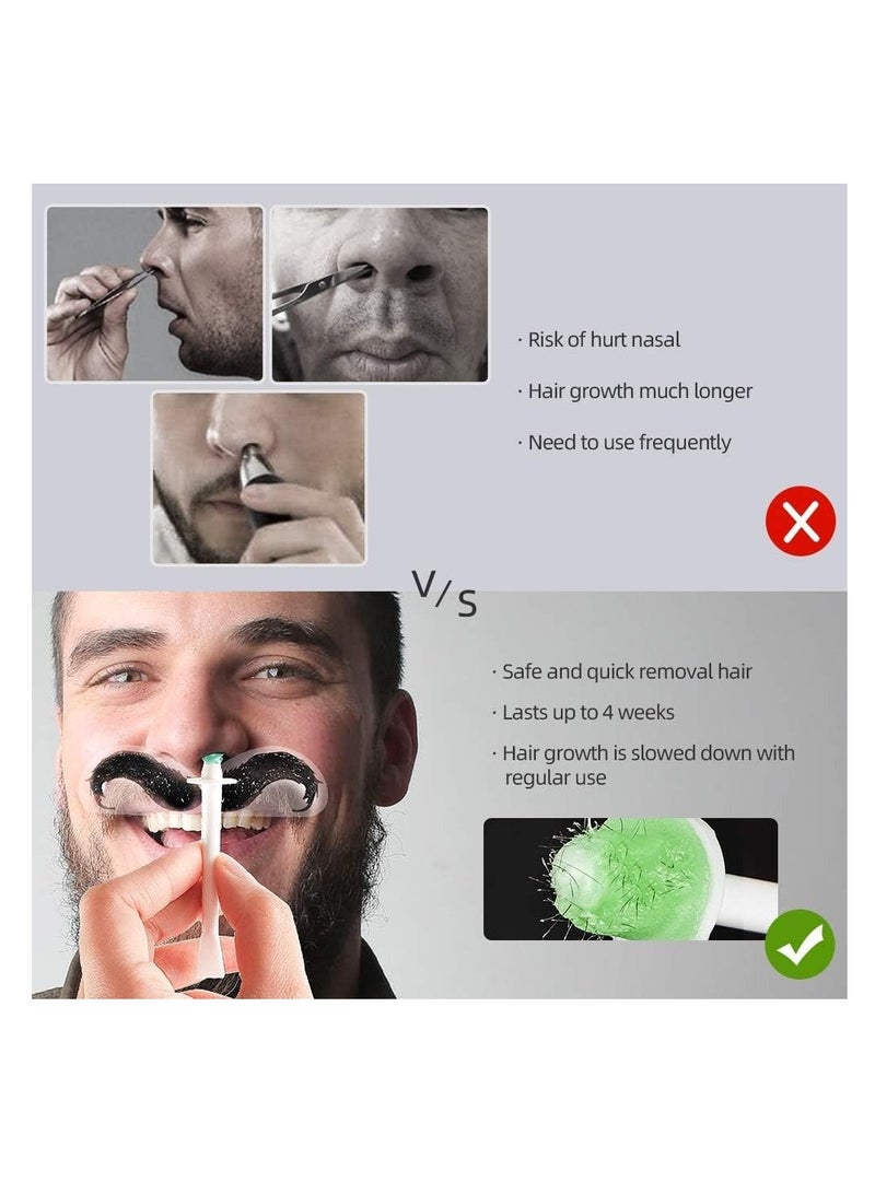 ليدي طقم شمع لإزالة شعر الأنف للرجال والنساء، طقم شمع لإزالة شعر الأنف والأذن آمن وسريع لإزالة شعر الأنف وشعر الحاجبين - Image 5