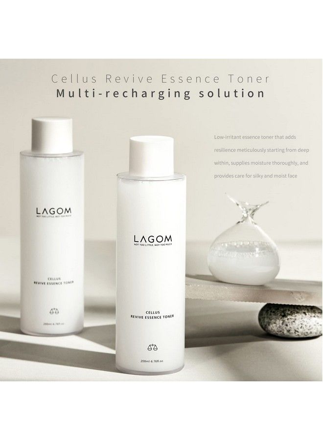 LAGOM Cellus Revive Essence Toner Natural Nurturing Replenishment With 3Layer Hyaluronic Acid Chamomile Lavender Face Calming Soothing Herbal Nutrition Sensitive Dry Oily All Skin 200Ml 6.76Oz - Image 3