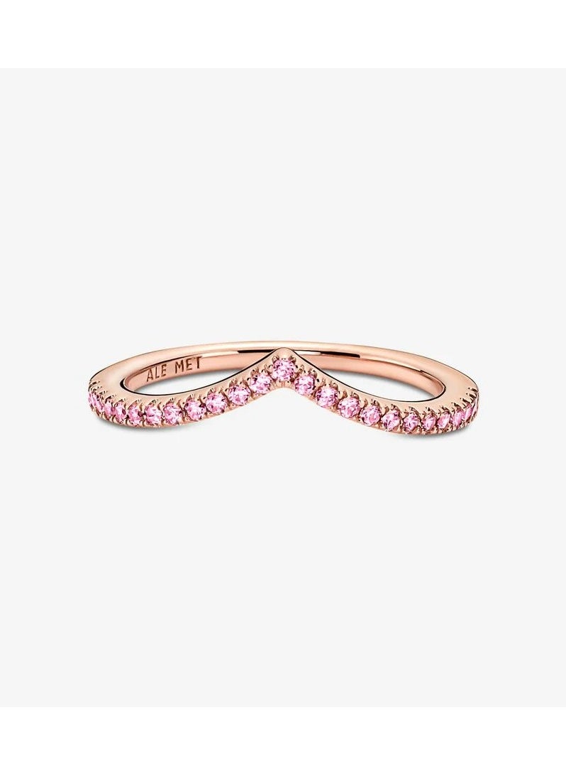 PANDORA Pandora Timeless Wish Sparkling Pink Ring, Size 50  - Image 2