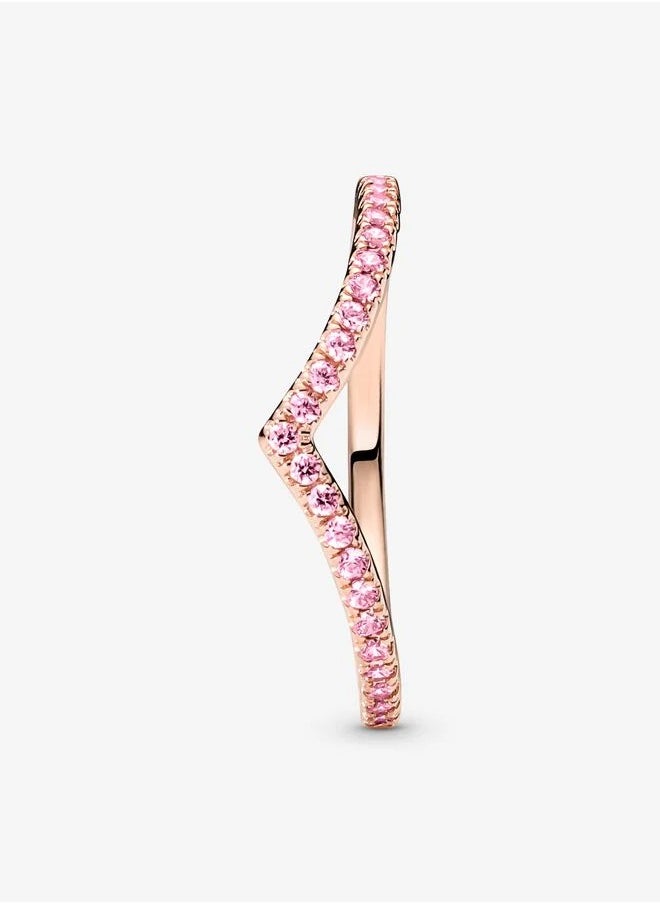 PANDORA Pandora Timeless Wish Sparkling Pink Ring, Size 50  - Image 3