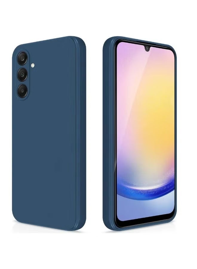 ZOOMEE Silicone Case Compatible with Samsung Galaxy A25 5G, Full Body Silky Soft Touch Phone Case with Camera Protection, Shockproof Cover with Microfiber Lining, Blue - Image 1