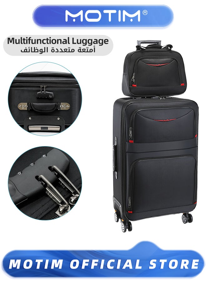 Motim 2PCS Luggage Set Softside Expandable Lightweight Durable Suitcase Set with Spinner Wheels TSA Lock Travel Luggage set for Women and Men  - Image 1