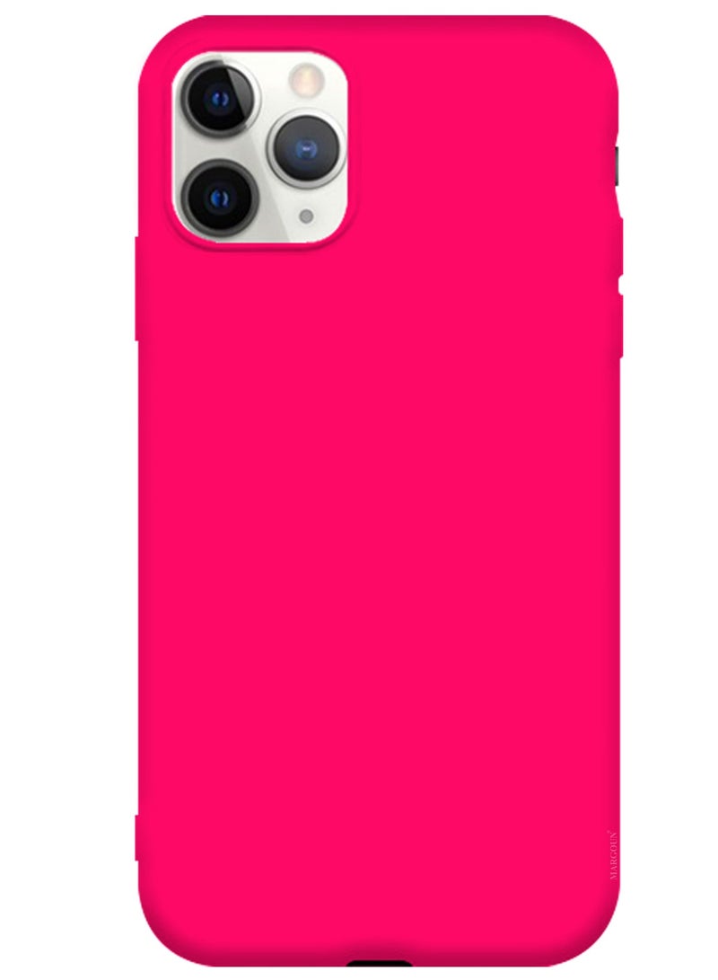 CATANES Soft Silky Silicone Case Cover for Apple iPhone 11 Pro - Full Body Protection - Hot Pink - Image 2
