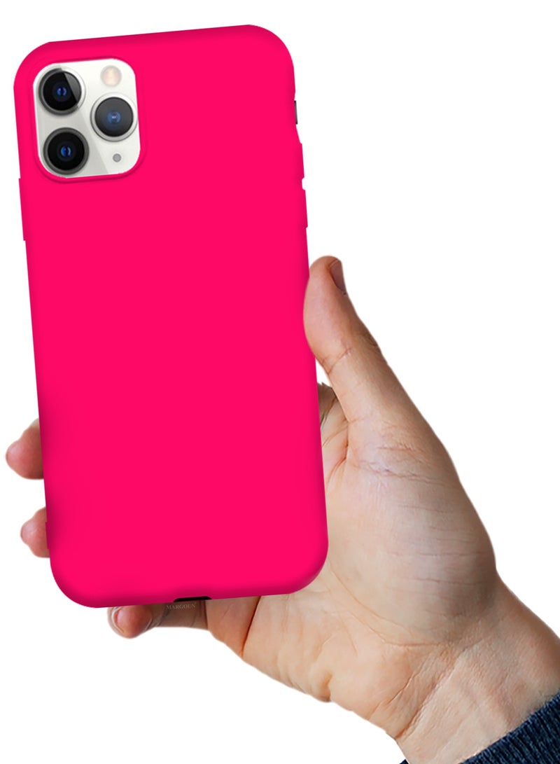 CATANES Soft Silky Silicone Case Cover for Apple iPhone 11 Pro - Full Body Protection - Hot Pink - Image 5