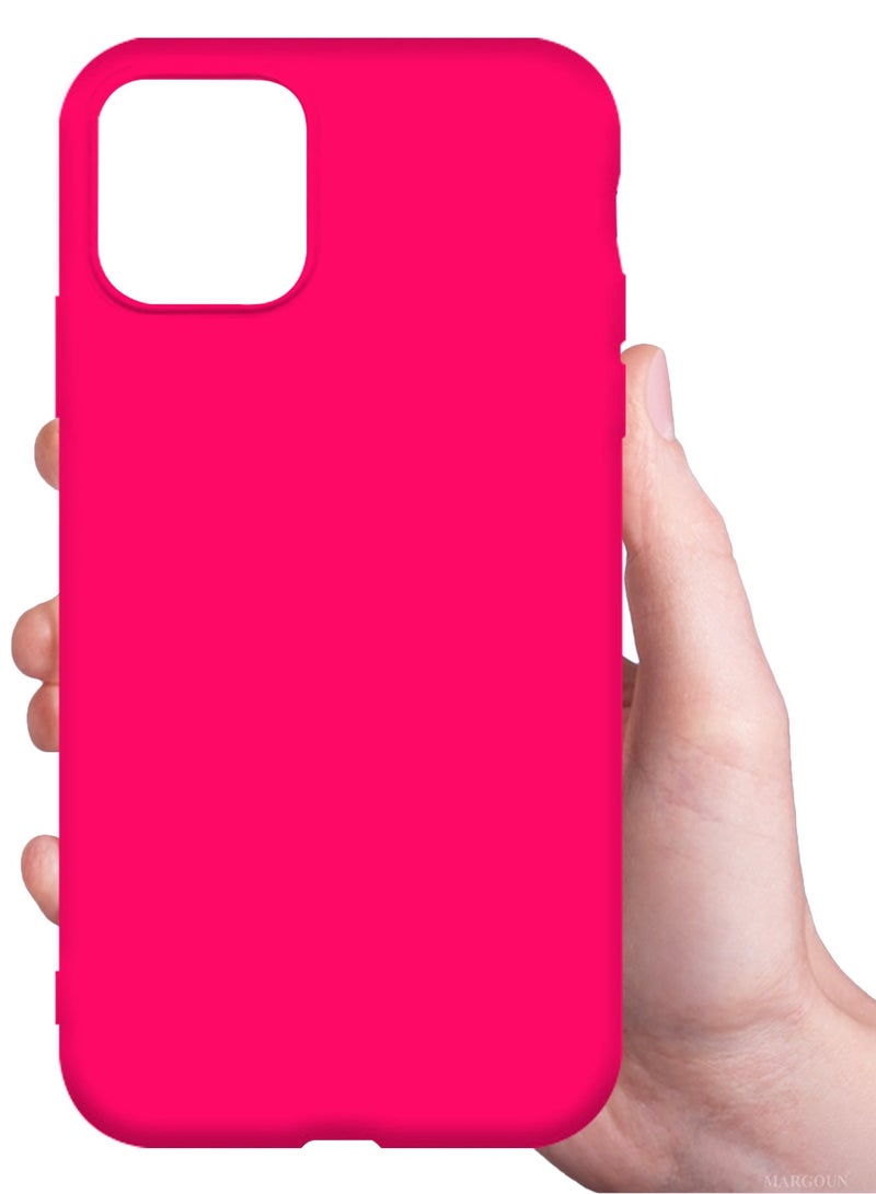 CATANES Soft Silky Silicone Case Cover for Apple iPhone 11 Pro - Full Body Protection - Hot Pink - Image 3