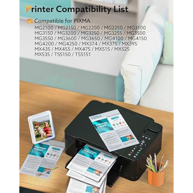 PG-540 XL CL-541 XL REMANUFACTURED INK CARTRIDGE COMPATIBLE WITH CANON PRINTER CARTRIDGES 540 541 FOR PIXMA TS5150 MG3650 MG3600 MG4250 MX475 MX375 MX535 MG3150 MG3500 (1 BLACK, 1 COLOUR) - Image 3