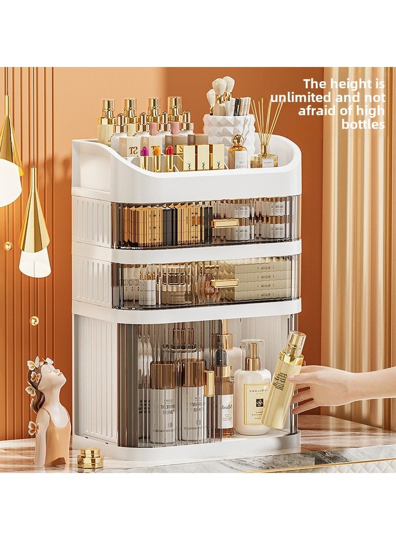 ORiTi Makeup Organizer For Large Countertop Organizer With Drawers, Cosmetics Storage For Skin Care, Brushes,Eyeshadow,Lotions,Lipstick,Nail Polish,Great For Dresser - Image 1