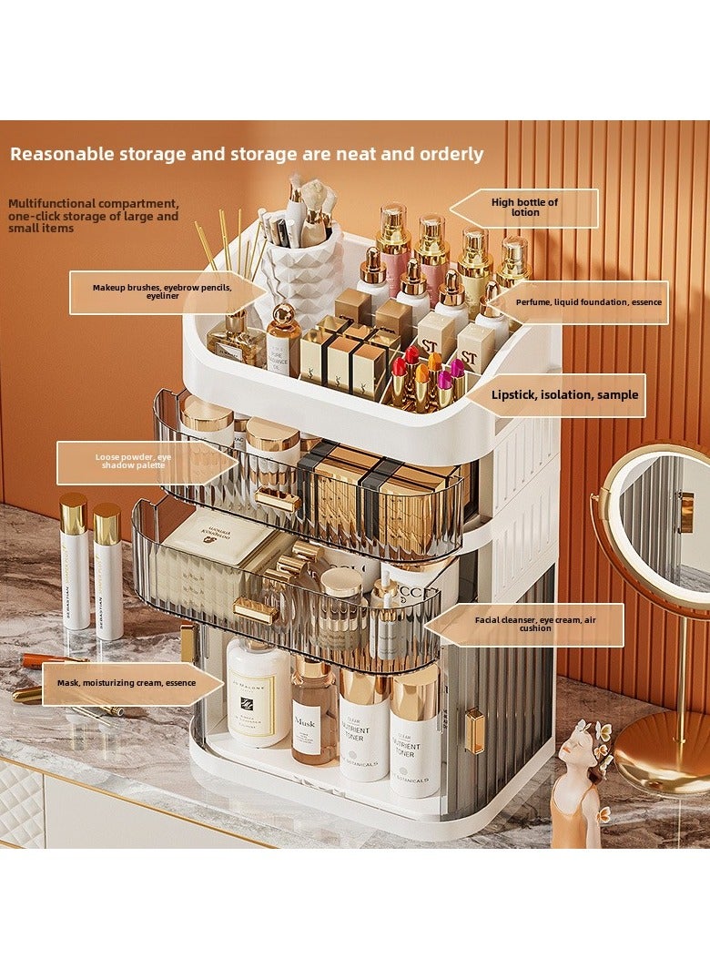 ORiTi Makeup Organizer For Large Countertop Organizer With Drawers, Cosmetics Storage For Skin Care, Brushes,Eyeshadow,Lotions,Lipstick,Nail Polish,Great For Dresser - Image 2