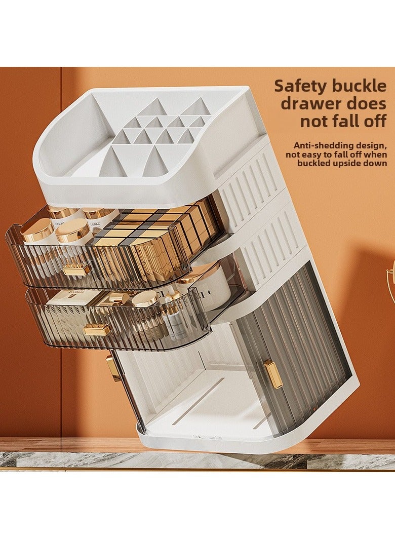 ORiTi Makeup Organizer For Large Countertop Organizer With Drawers, Cosmetics Storage For Skin Care, Brushes,Eyeshadow,Lotions,Lipstick,Nail Polish,Great For Dresser - Image 3