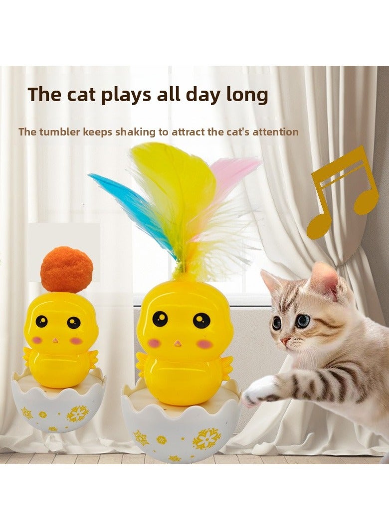 Goolsky Must - buy Hot - selling Item Cat's Little Yellow Chicken Toy Unlock New Ways for Cats to Have Fun Alone  - Image 2