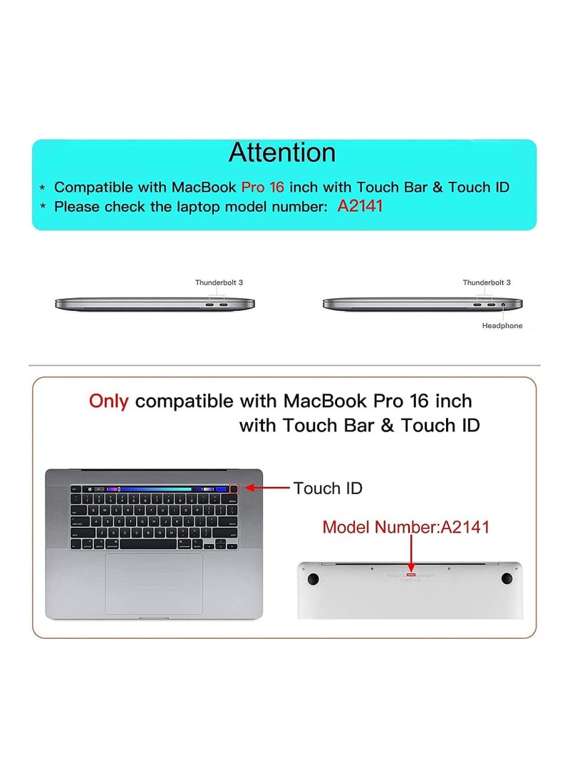 Hard Shell Protective Case Cover Compatible with MacBook Pro 16-Inch Model: A2141 (MVVJ2xx/A, MVVK2xx/A, MVVL2xx/A, MVVM2xx/A) Retina Display with Touch Bar Touch ID, Gold Marble - Image 2