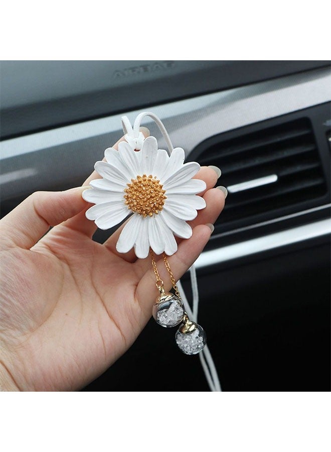 Car Hanging Decoration, Daisy Crystal Flower Car Accessories - Image 3