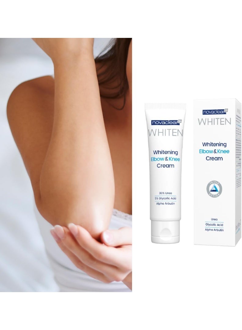 novaclear كريم نوفاكلير لتفتيح الكوع والركبة 50 مل - كريم مقشر، مرطب ومضيء مع اليوريا، حمض الجليكوليك وألفا أربوتين - Image 2
