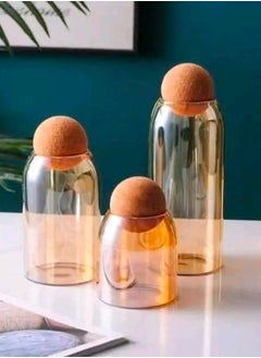 Generic Glass legumes glass 3 sizes (honey)  - Image 2
