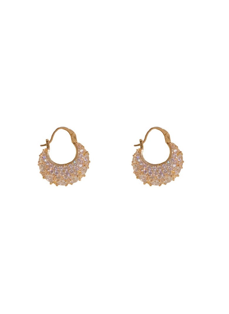 Generic - Zirconia Encrusted Bag Earrings - Image 1