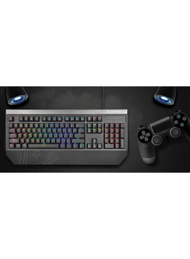VERTUX Tantalum Gaming Keyboard with Outemu Blue Switches & All keys Antighosting- wired - Image 3