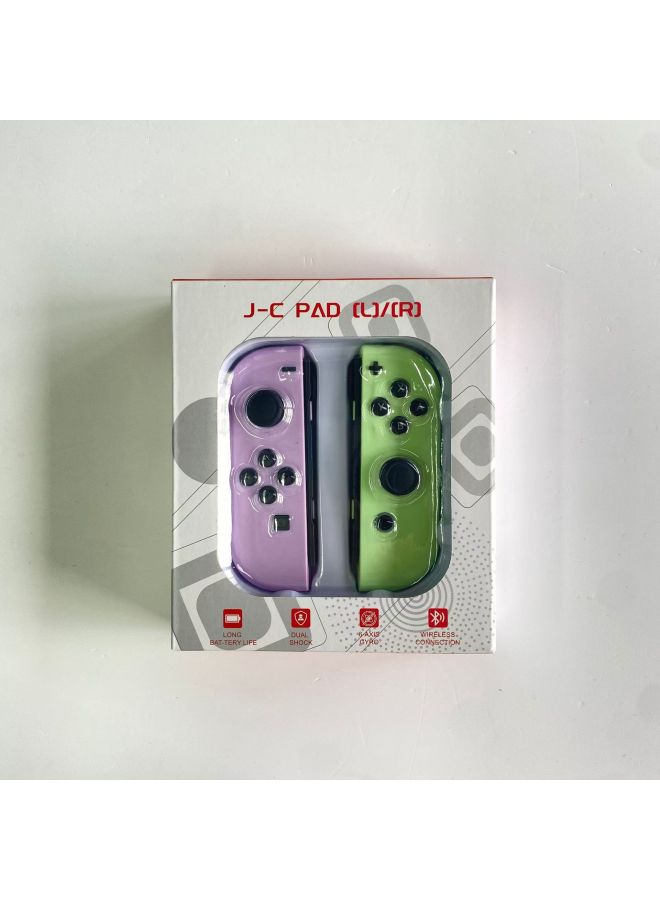 Joycon Game Handle Left And Right Separation Handle Wireless Bluetooth Belt Wake-up With Hand Rope Switch Handle Cross-border-Product Color:Purple Green (without Bracelet)  - Image 1