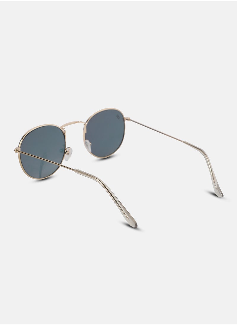 Haute Sauce Haute Sauce Women's Metallic Round Sunglasses For Casual Wear | One-Size | Gold Alloy Frame | Brown Polarized Lens | Full Rim | Eyewear For Woman & Girls  - Image 4