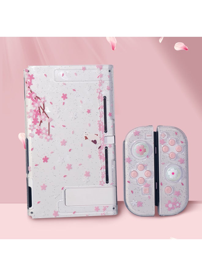 general Nintendo Switch Protective Case TPU Soft Case Glitter Ns Pink Girl Cherry Blossom Theme Protective Case-Product Color:Glitter Cherry Blossom Protective Shell - Image 3