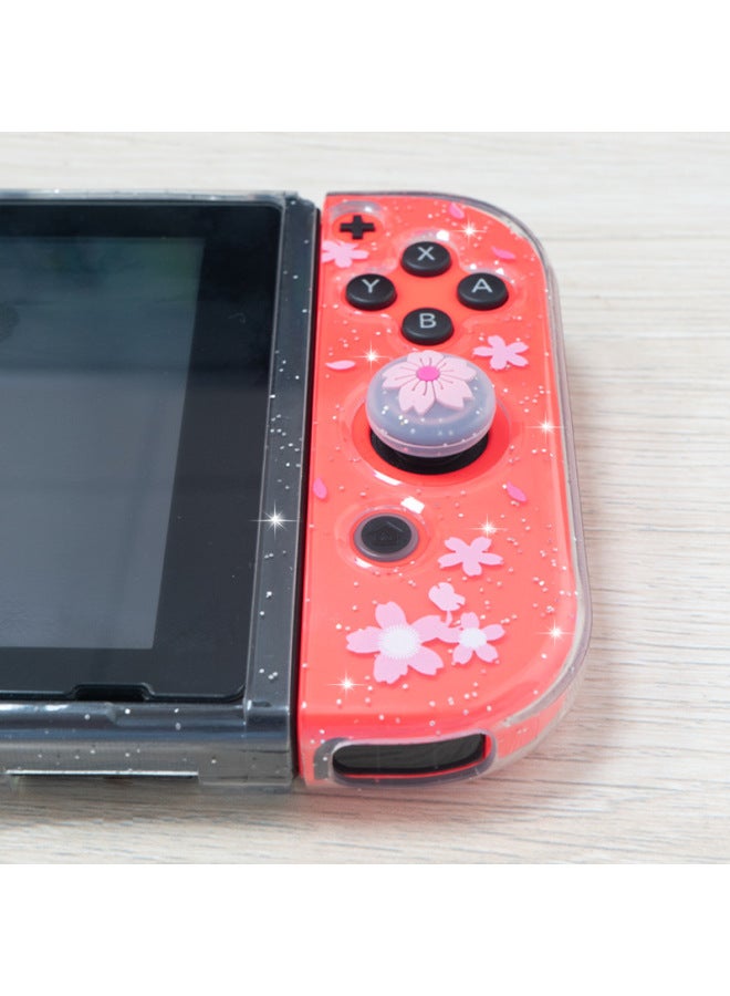 general Nintendo Switch Protective Case TPU Soft Case Glitter Ns Pink Girl Cherry Blossom Theme Protective Case-Product Color:Glitter Cherry Blossom Protective Shell - Image 5