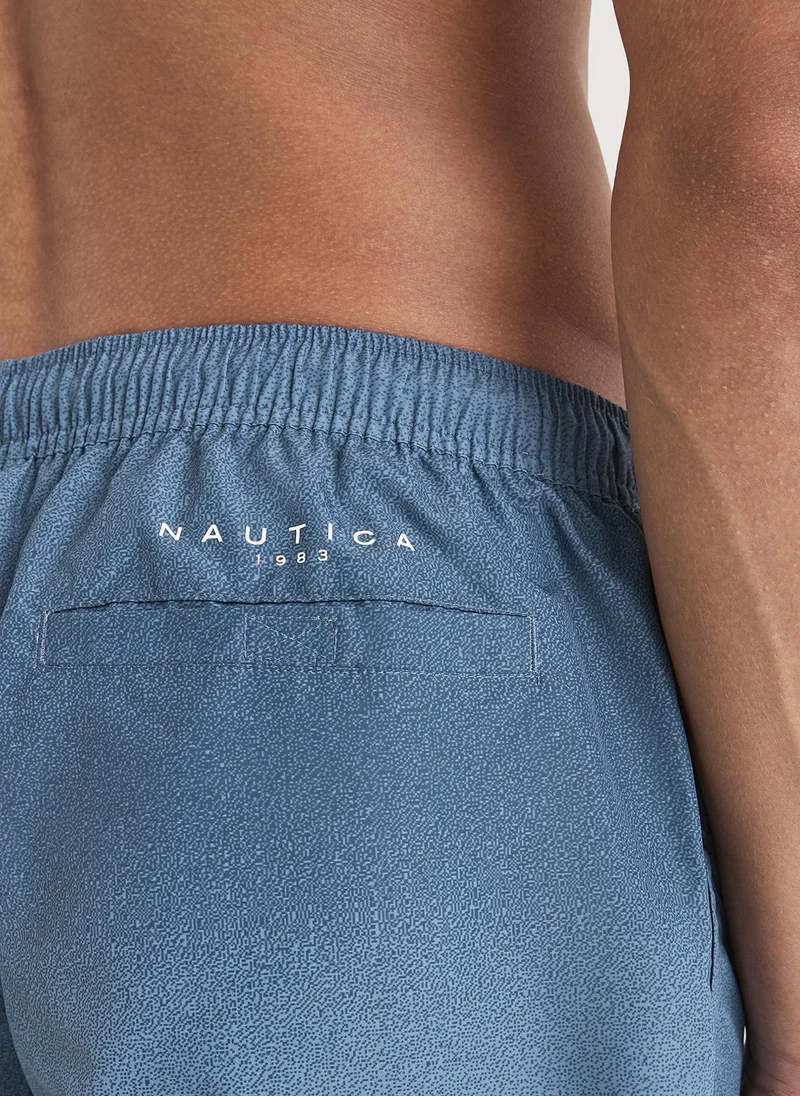 نوتيكا Men Regular Fit Swim Shorts for Beach and Pool Wear-Teal