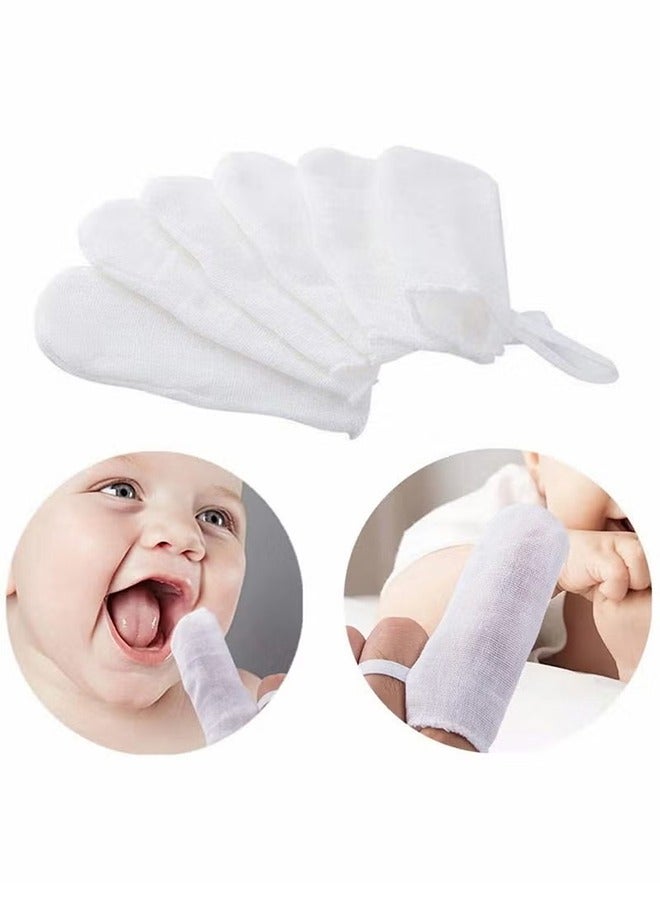 Loquat Baby Finger Toothbrush, Soft Safe Oral Massage Toothbrush Tongue Cleaner Brushes Oral Sponges Dental Oral Care Sponge Swabs Training Hands for Newborn Infant Toddlers Kids Baby, 6PCS - Image 3