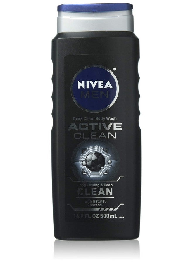Nivea For Men Body Wash Active Clean 16.9 Oz (Pack Of 2)