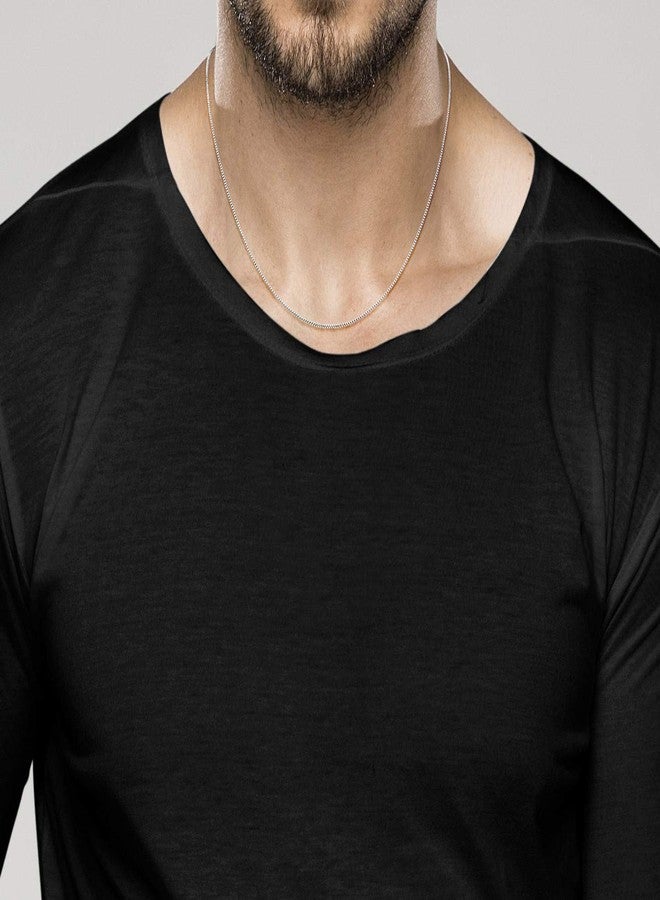 Miabella Italian 925 Sterling Silver or 18K Gold Plated Silver Thin 1mm Box Chain Necklace for Women, Made in Italy (SI, Length 18 Inches) - Image 5