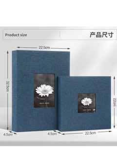 Angmei Photo Albums 200-Pocket linen Frame Cover Photo Album, 6-Inch, black  - Image 2