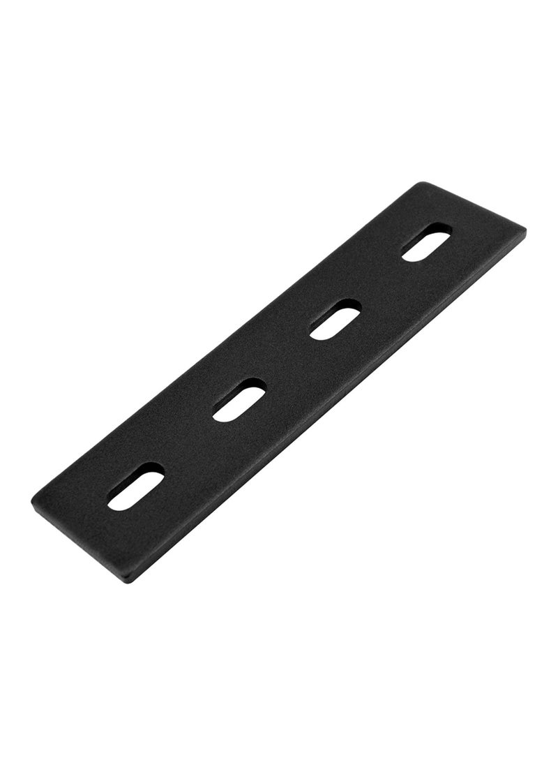 Y&D - SYOSI Straight Metal Braces, 10-Pack Black Flat Mending Plate, 6 Inches Heavy Duty Fixing Corner Brace for Farmhouse Outdoor Woodworking, Length Inches, Width 1½ Thickness 4mm, - Image 1