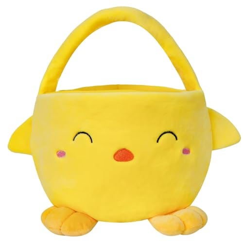 Wepop Easter Baskets for Kids Cute Chick Easter Egg Buckets Huting Festivals Gift for Girls Boys - Image 1