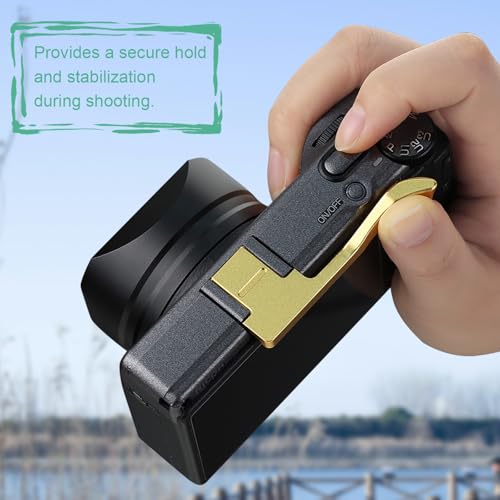 Haoge Metal Thumb Up Rest Hand Grip for RICOH GR IV GR4 GR III GR3 4 GRIIIX GR3 X HDF Camera Accessories Gold Hot Shoe Thumb Up THBGR4LG - Image 3