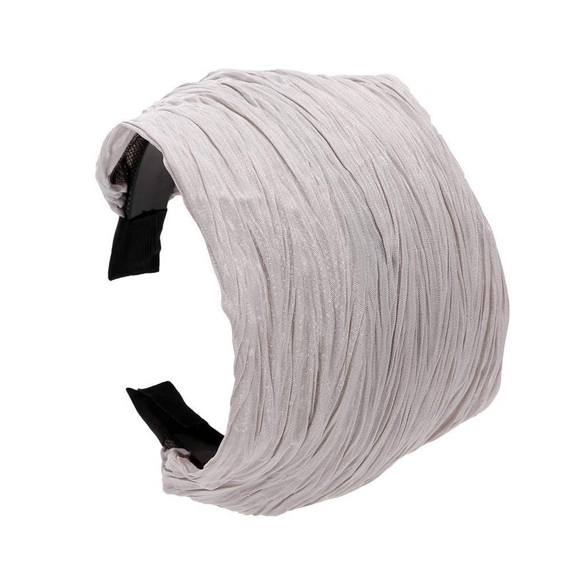 LONEEDY 5 Pack Wide Hard Headband with Teeth for Women, Girlsâ€™s Hair Band Pleated Cloth Fabric Hair Hoop Accessories (Mixed colors A) - Image 5