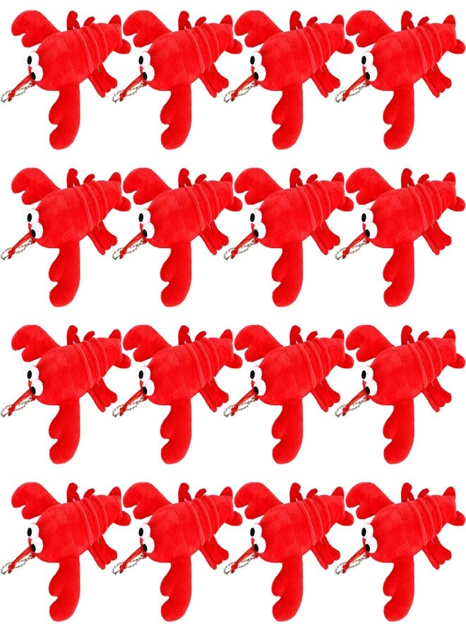 Flahard 16 Pack Cute Lobster Stuffed Animal Soft Mini Plush Lobster Toy Keychain Lobster Crab Hanging Ornaments for Kid Boy Girl Wallet Backpack Party Favors Goodie Bag Birthday Gift - Image 1