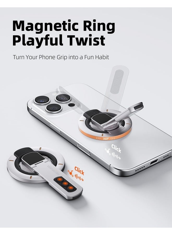 MagSafe Phone Grip Stand, 3-in-1 Magnetic Finger Ring Holder with Double-Sided Magnet,Magnetic Phone Stand for iPhone17/16/15/14/13/12 Series - Image 4