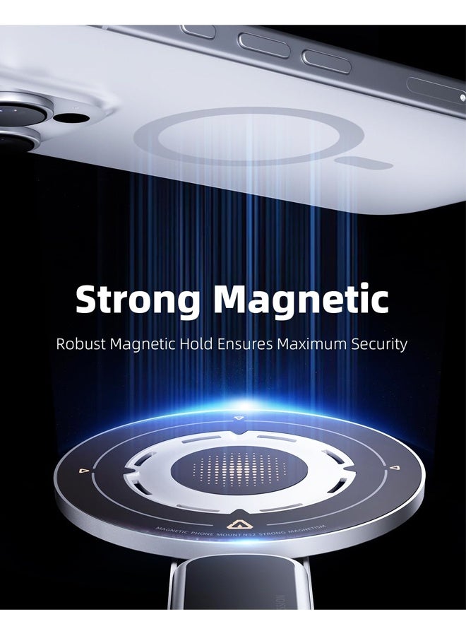 MagSafe Phone Grip Stand, 3-in-1 Magnetic Finger Ring Holder with Double-Sided Magnet,Magnetic Phone Stand for iPhone17/16/15/14/13/12 Series - Image 2