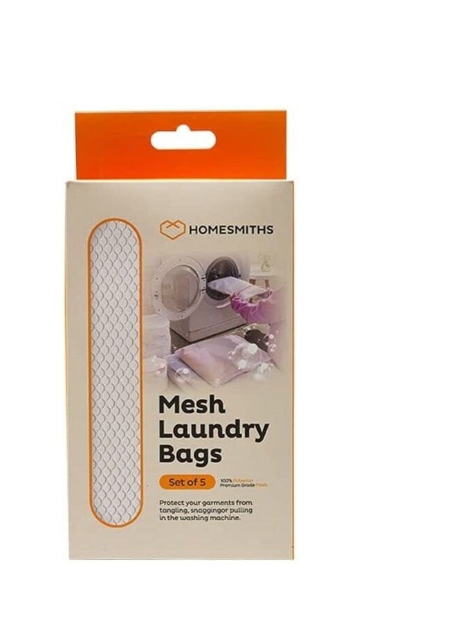 Homesmiths Homesmiths Mesh Laundry Bag Set Of 5 Pieces  - Image 1